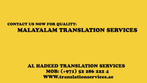 Malayalam translation in Dubai