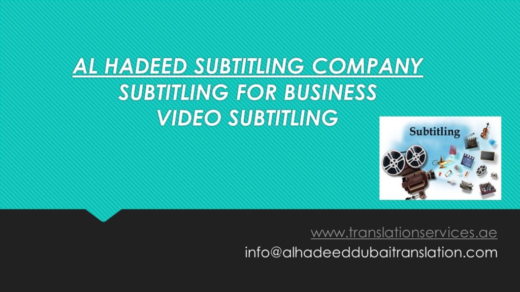 Subtitling for Business UAE